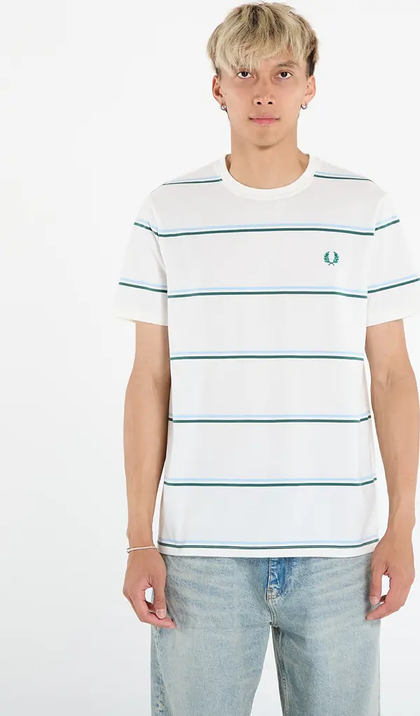 FRED PERRY Majice FRED PERRY Fine Stripe T-Shirt Snow White S