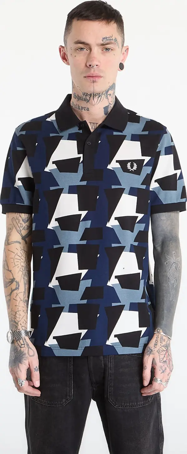 FRED PERRY Majice FRED PERRY Fragment Print Polo Shirt Ecru L