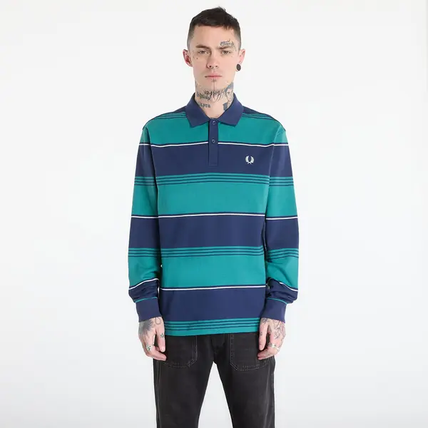 FRED PERRY Majice FRED PERRY Heavyweight Striped Polo Shirt Tennis Blue M