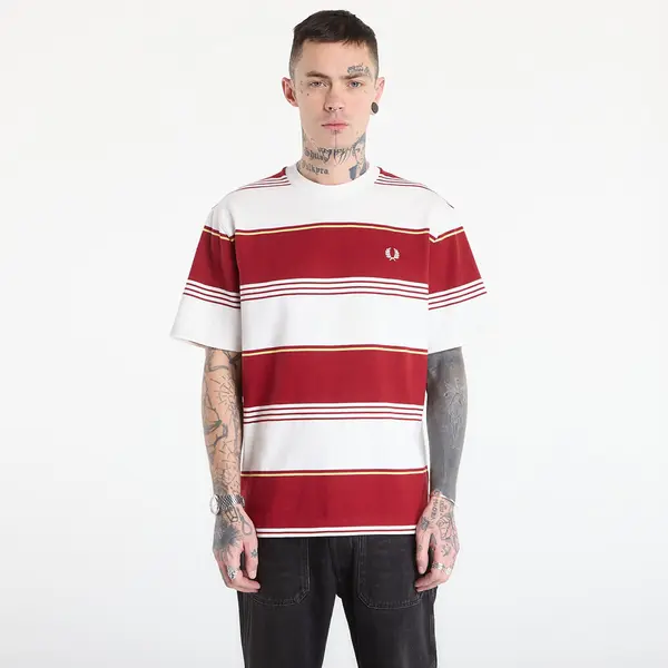 FRED PERRY Majice FRED PERRY Heavyweight Striped T-Shirt Snow White L