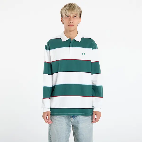 FRED PERRY Majice FRED PERRY Hw Jersey Striped Polo Shirt Snow White XL