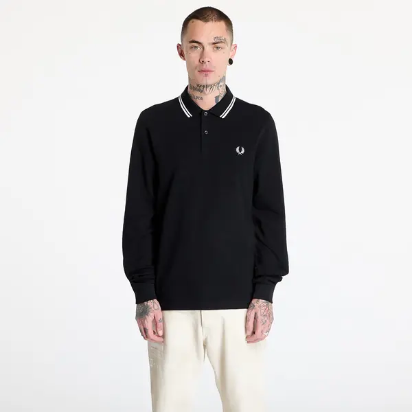FRED PERRY Majice FRED PERRY Long Sleeve Twin Tipped Shirt Black L