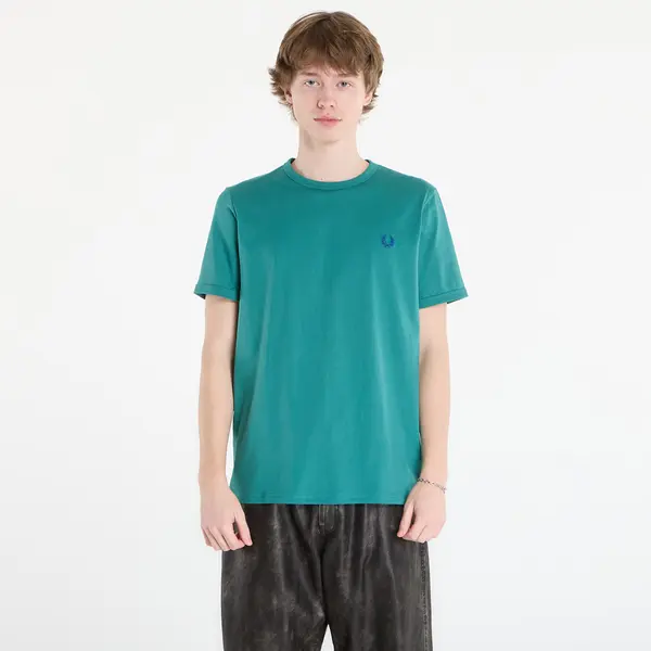 FRED PERRY Majice FRED PERRY Ringer T-Shirt Deep Mint M