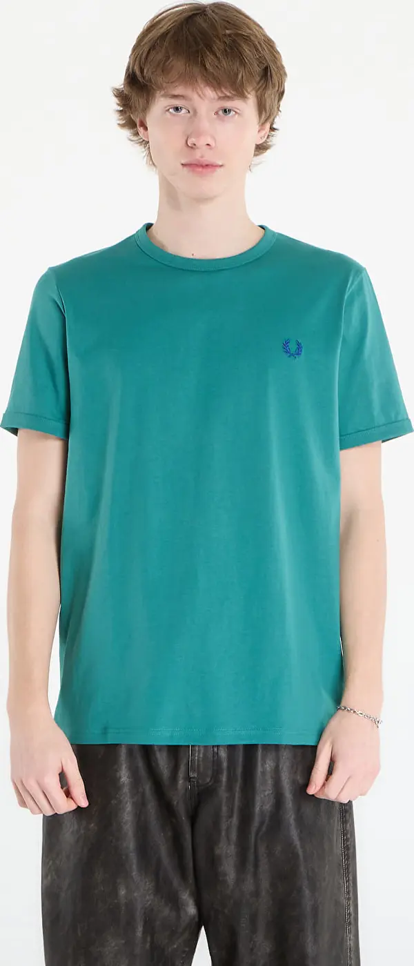 FRED PERRY Majice FRED PERRY Ringer T-Shirt Deep Mint S