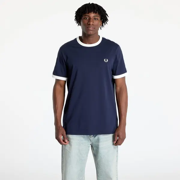 FRED PERRY Majice FRED PERRY Taped Ringer T-Shirt Carbon Blue XXL