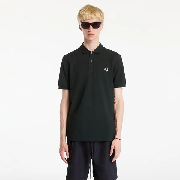 FRED PERRY Majice FRED PERRY The Polo Short Sleeve Tee Night Green/ Snow White L