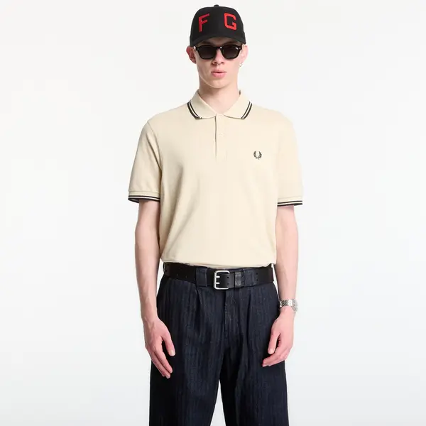 FRED PERRY Majice Fred Perry Twin Tipped Fred Perry Shirt Ecru XL