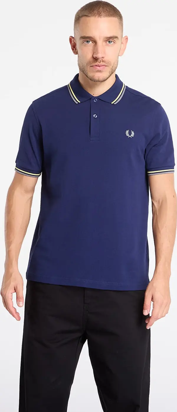 FRED PERRY Majice FRED PERRY Twin Tipped Fred Perry Shirt Frnvy/ Chgld/ Stbl M