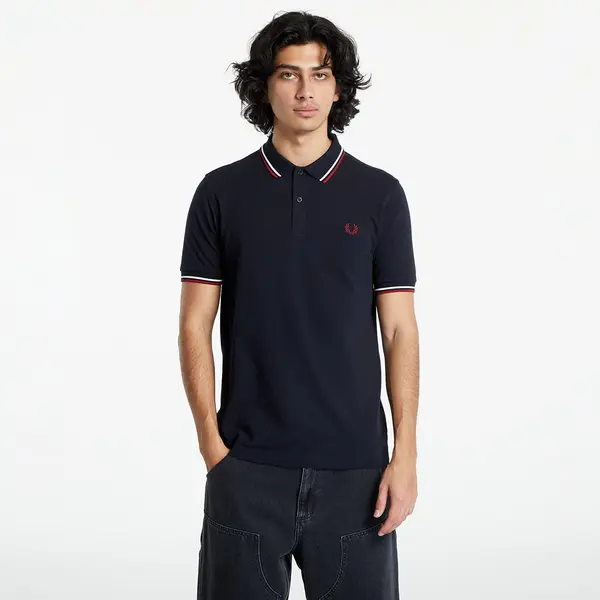 FRED PERRY Majice FRED PERRY Twin Tipped Fred Perry Shirt Nvy/ Swht/ Bntred S
