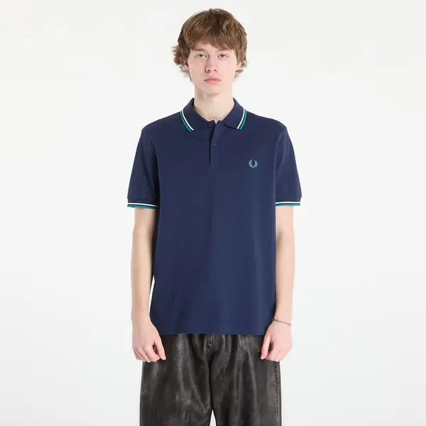 FRED PERRY Majice FRED PERRY Twin Tipped Fred Perry Shirt Tnsbl/ Snow White/ Dpmt M