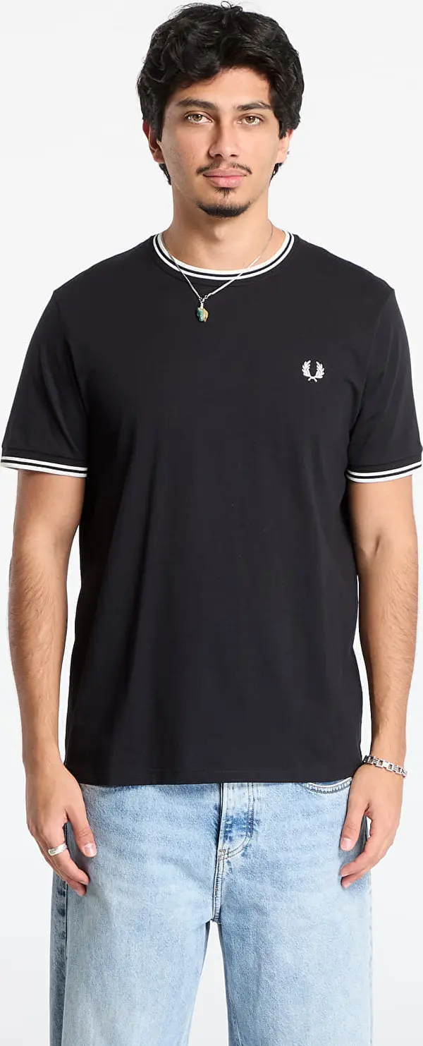FRED PERRY Majice FRED PERRY Twin Tipped T-Shirt Black L
