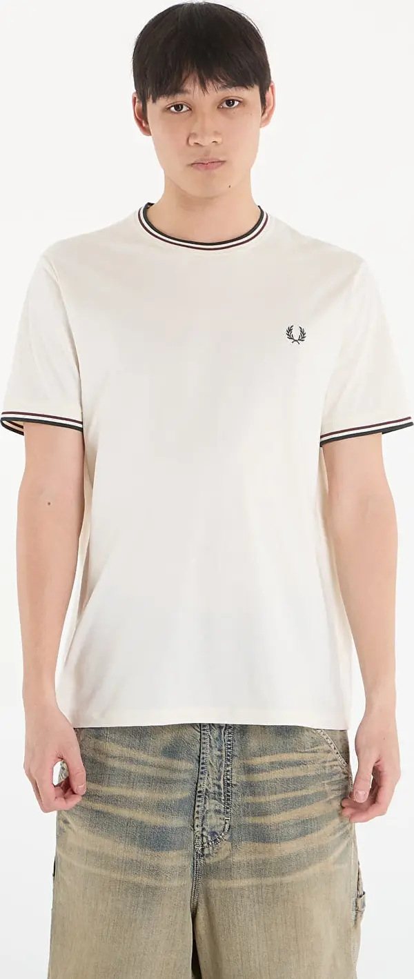 FRED PERRY Majice FRED PERRY Twin Tipped T-Shirt Ecr/ Oxbld/ Grsrts XL