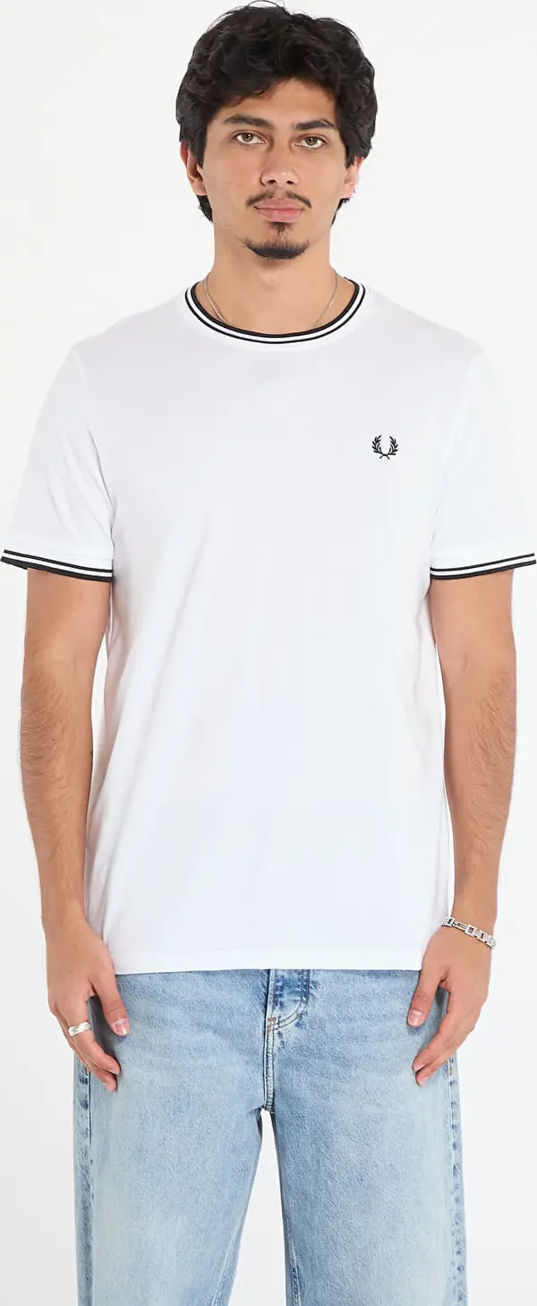 FRED PERRY Majice FRED PERRY Twin Tipped T-Shirt White XXL