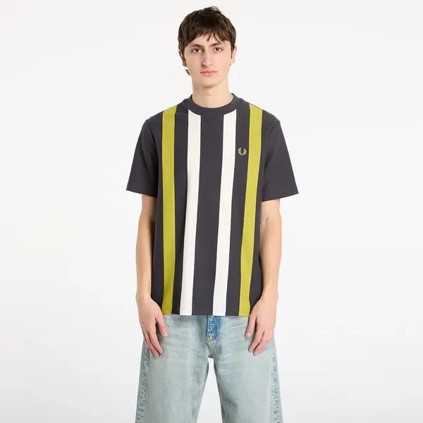 FRED PERRY Majice FRED PERRY Vertical Stripe T-Shirt Anchor Grey S