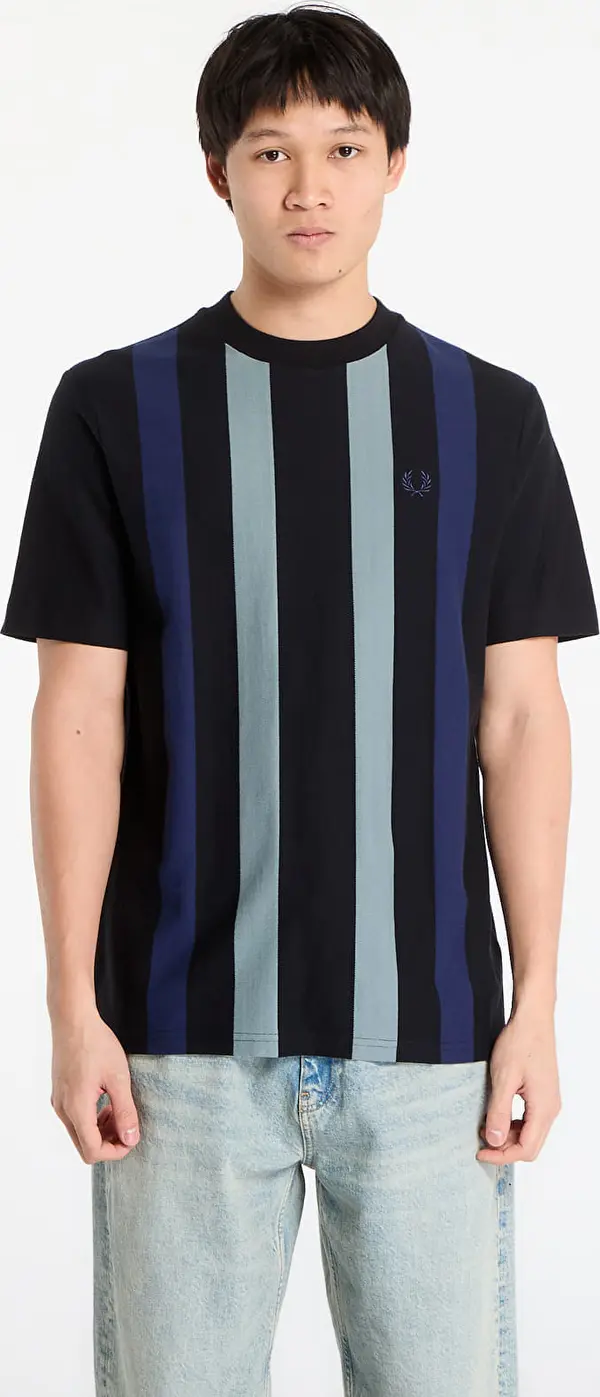 FRED PERRY Majice FRED PERRY Vertical Stripe T-Shirt Black L