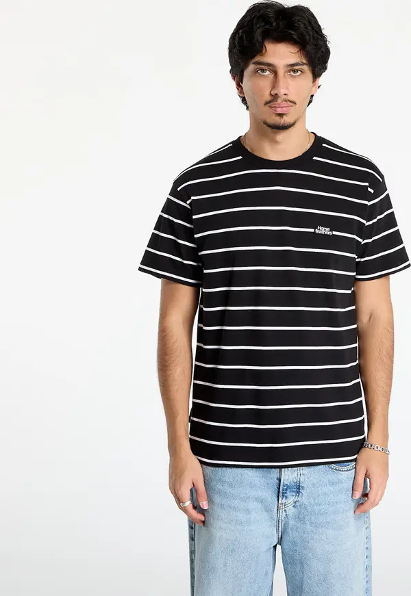 Horsefeathers Majice Horsefeathers Agent T-Shirt Black Stripes M