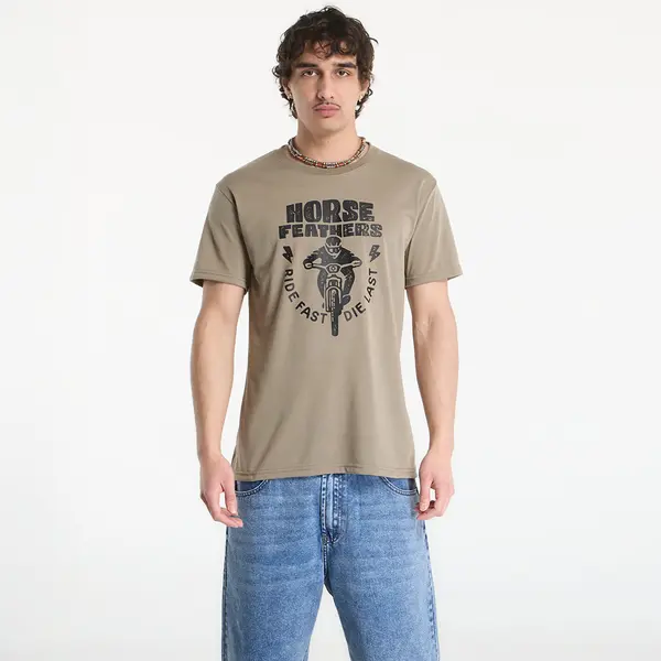 Horsefeathers Majice Horsefeathers Full Send Tech T-Shirt Taupe L