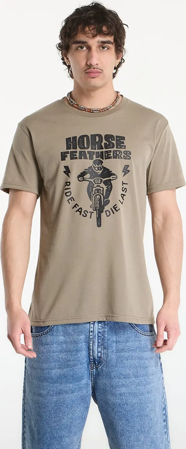 Horsefeathers Majice Horsefeathers Full Send Tech T-Shirt Taupe L