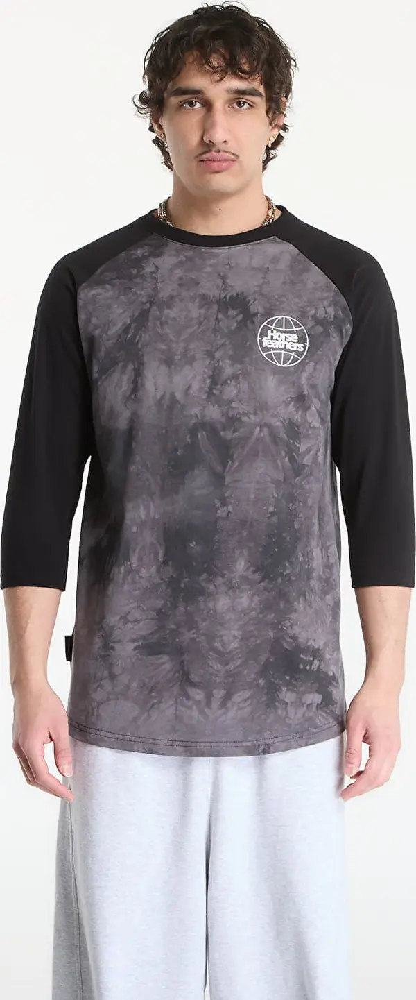 Horsefeathers Majice Horsefeathers Global Raglan T-Shirt Black/ Tie Dye S