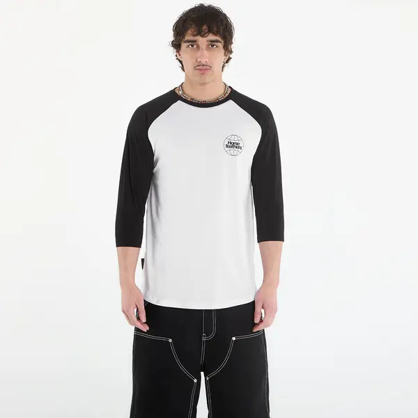 Horsefeathers Majice Horsefeathers Global Raglan T-Shirt White/ Black L
