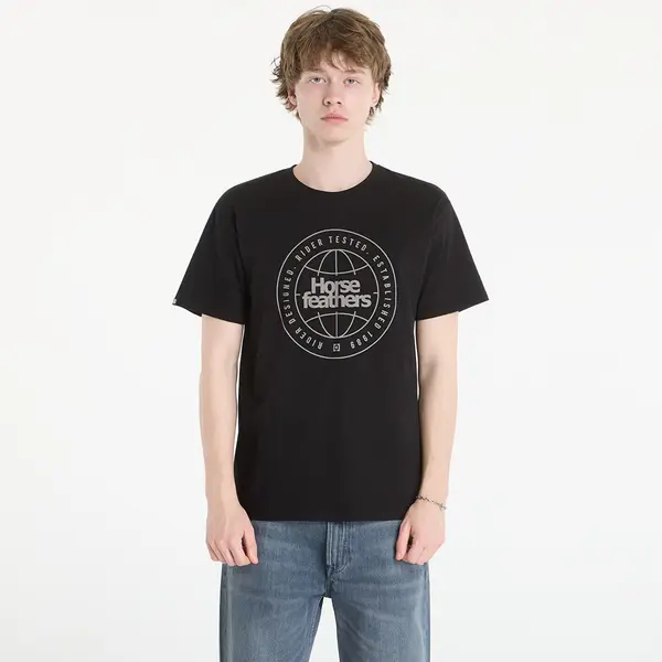Horsefeathers Majice Horsefeathers Global T-Shirt Black L