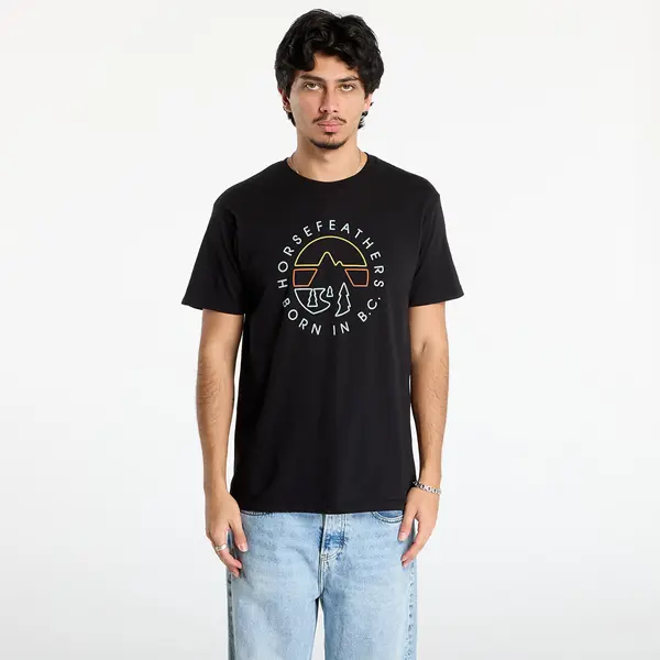 Horsefeathers Majice Horsefeathers Line Circle T-Shirt Black S