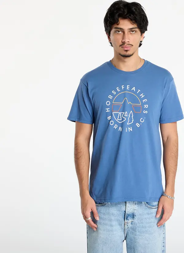Horsefeathers Majice Horsefeathers Line Circle T-Shirt Moonlight Blue S
