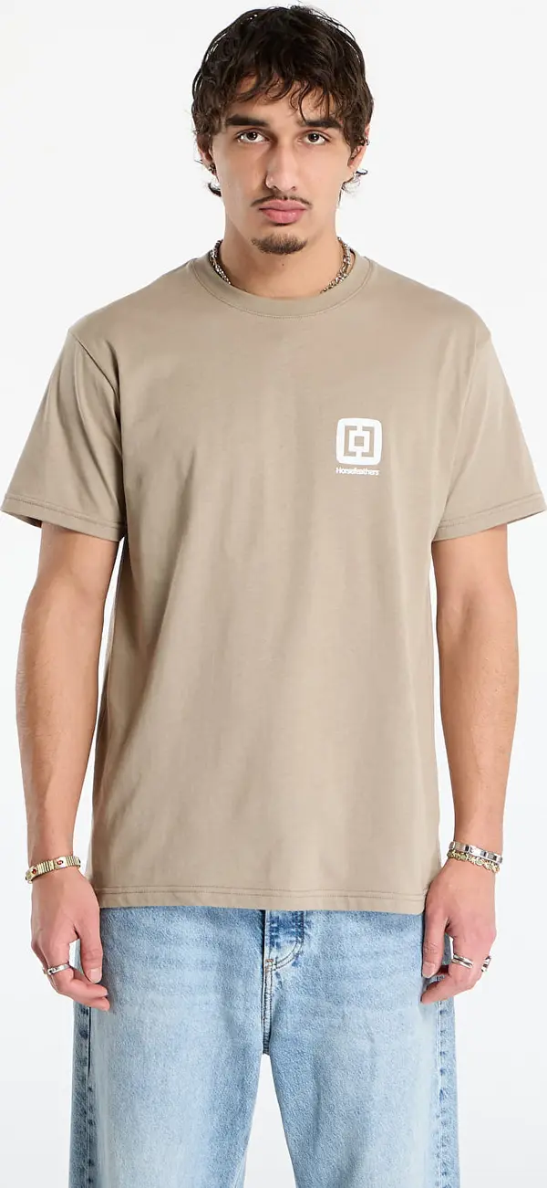Horsefeathers Majice Horsefeathers Mini Logo T-Shirt Taupe XL