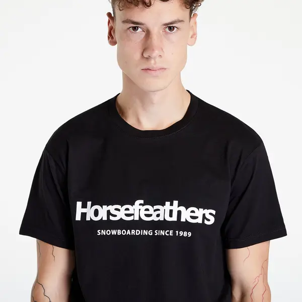 Horsefeathers Majice Horsefeathers Quarter T-Shirt Black M