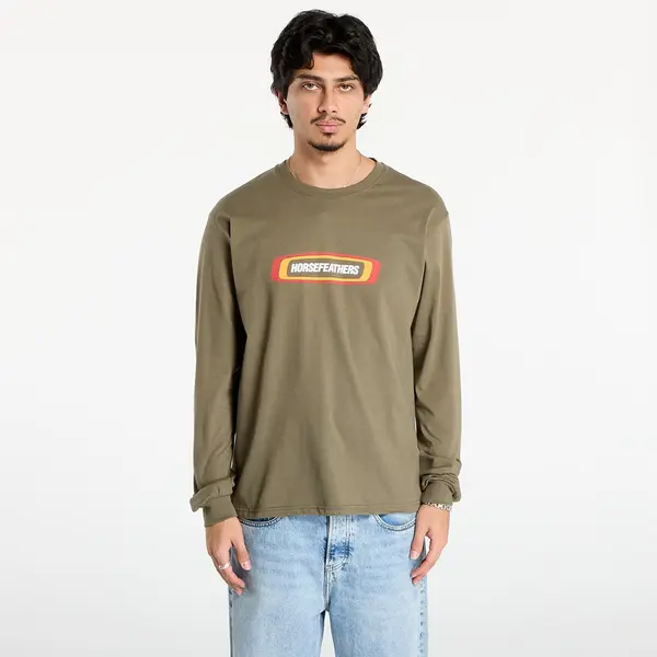 Horsefeathers Majice Horsefeathers Raceway Ls T-Shirt Burnt Olive S