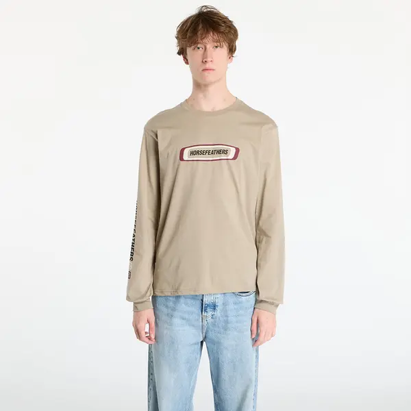 Horsefeathers Majice Horsefeathers Raceway Ls T-Shirt Taupe M