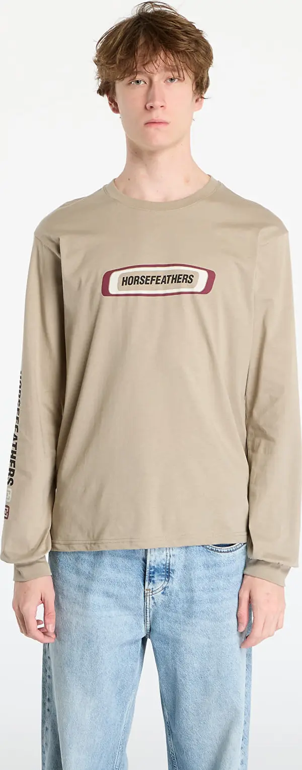 Horsefeathers Majice Horsefeathers Raceway Ls T-Shirt Taupe M