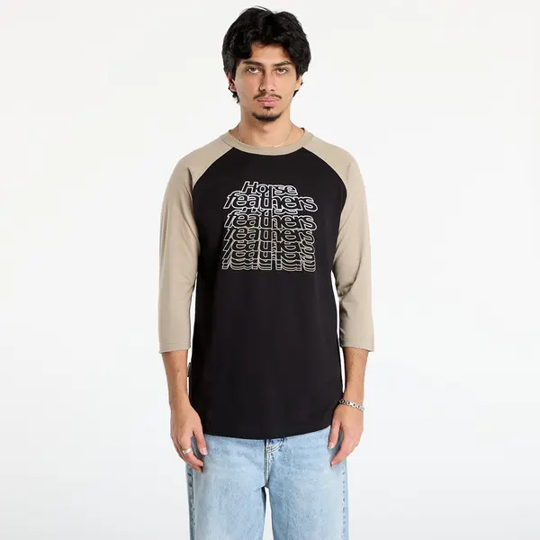 Horsefeathers Majice Horsefeathers Rollin Raglan T-Shirt Black/ Taupe S