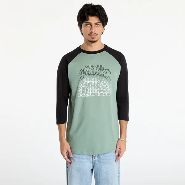 Horsefeathers Majice Horsefeathers Rollin Raglan T-Shirt Iceberg Green/ Black M
