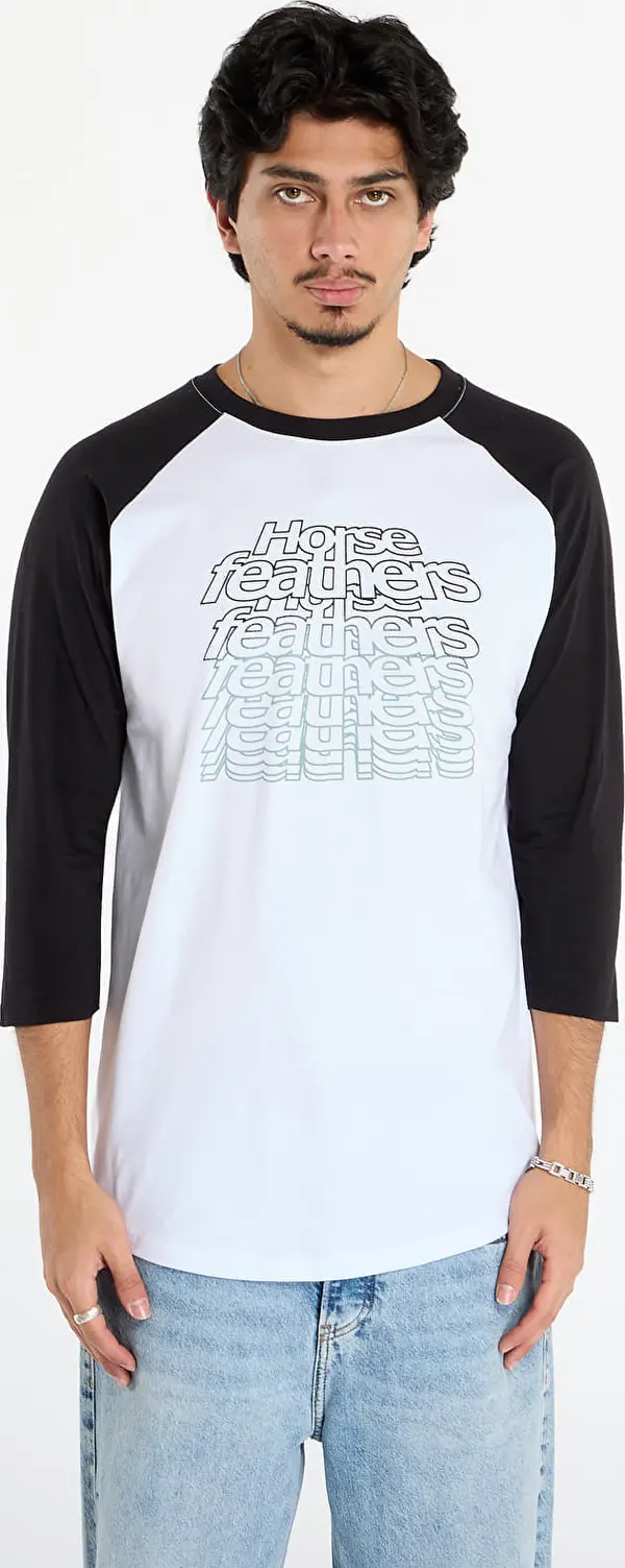 Horsefeathers Majice Horsefeathers Rollin Raglan T-Shirt White/ Black L