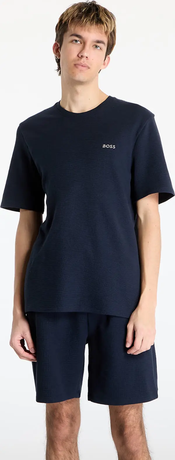 Hugo Boss Majice Hugo Boss Men's Waffle T-Shirt Blue M