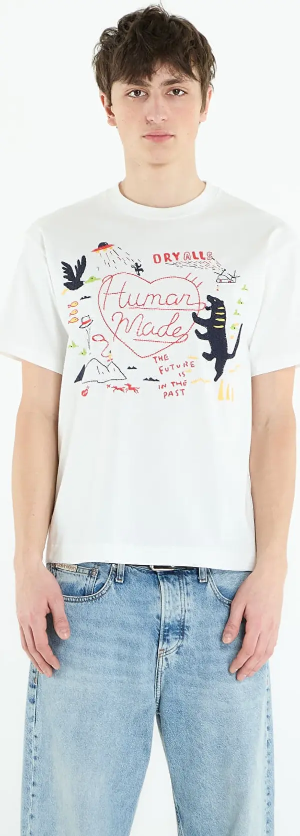 HUMAN MADE Majice HUMAN MADE Embroidered T-Shirt UNISEX White L