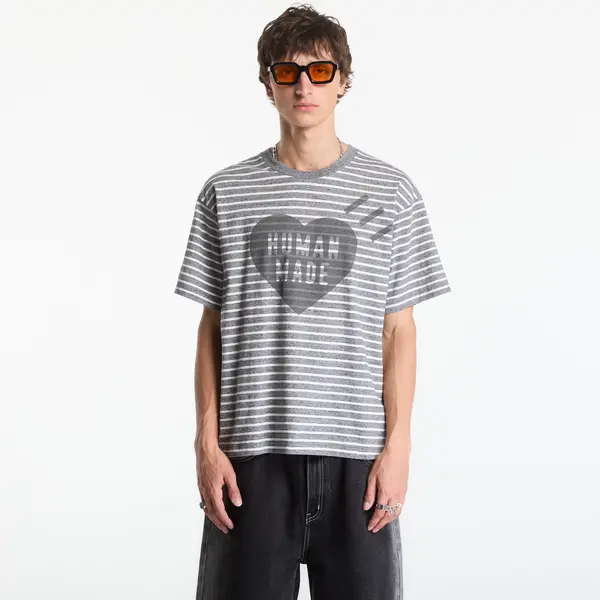 HUMAN MADE Majice HUMAN MADE Heart Striped T-Shirt UNISEX Gray XL