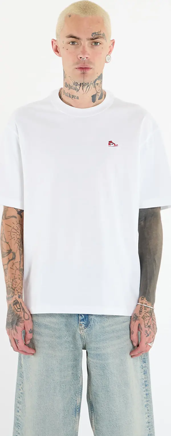 Jordan Majice Jordan Brand Men's Sneaker Patch T-Shirt White/ Varsity Red S