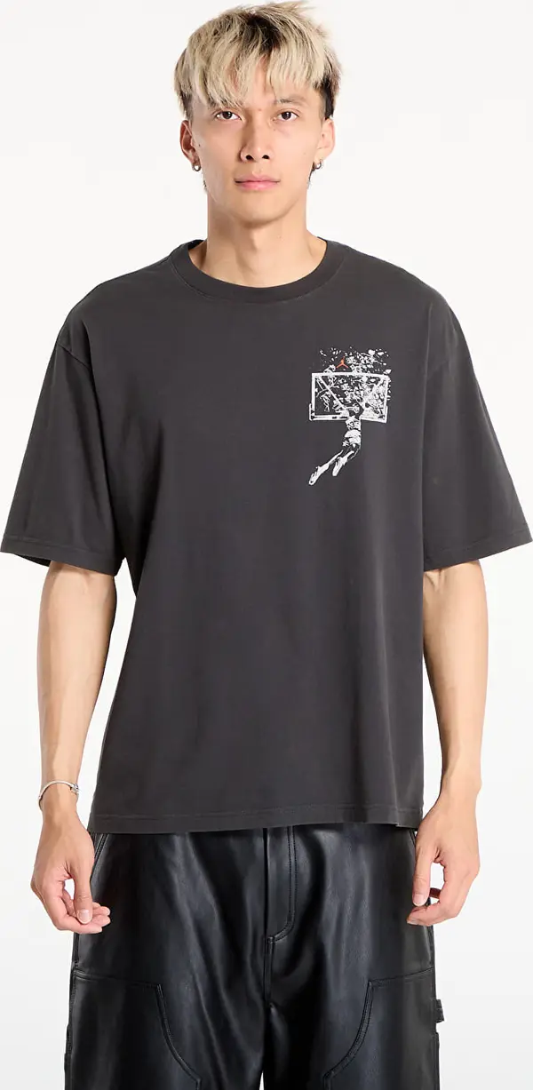 Jordan Majice Jordan Brooklyn Men's Oversized Graphic T-Shirt Off Noir/ Sail XS