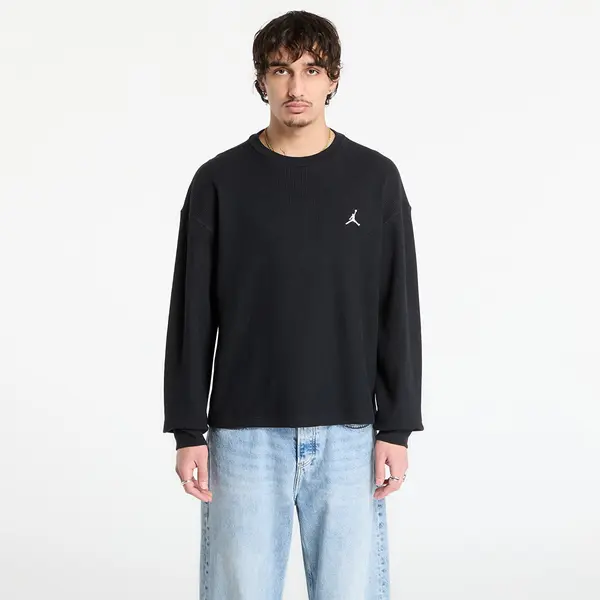 Jordan Majice Jordan Flight Mountainside Men's Long-Sleeve Waffle Shirt Black/ White L