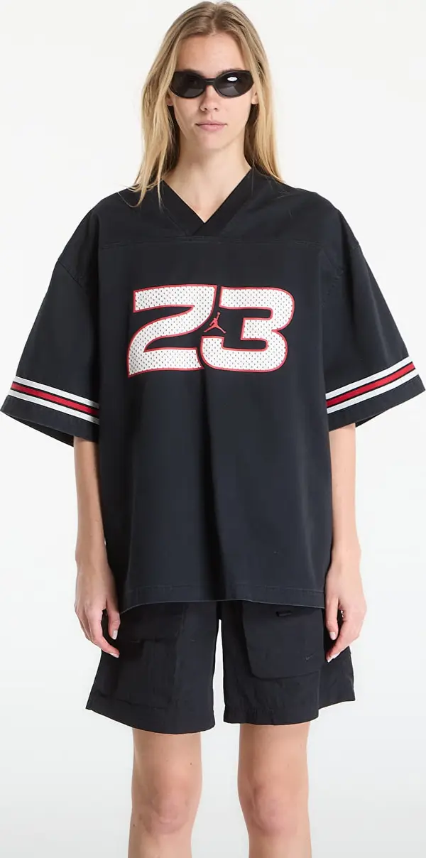 Jordan Majice Jordan Flight Women's Woven Jersey Top Black S