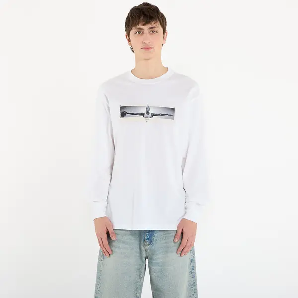 Jordan Majice Jordan Men's Long-Sleeve Crew-Neck T-Shirt White/ Black M