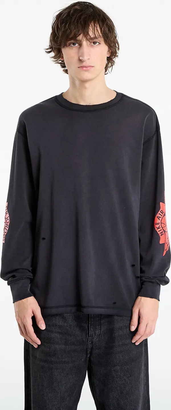 Jordan Majice Jordan Rare Air Men's Long-Sleeve T-Shirt Black/ Chile Red M