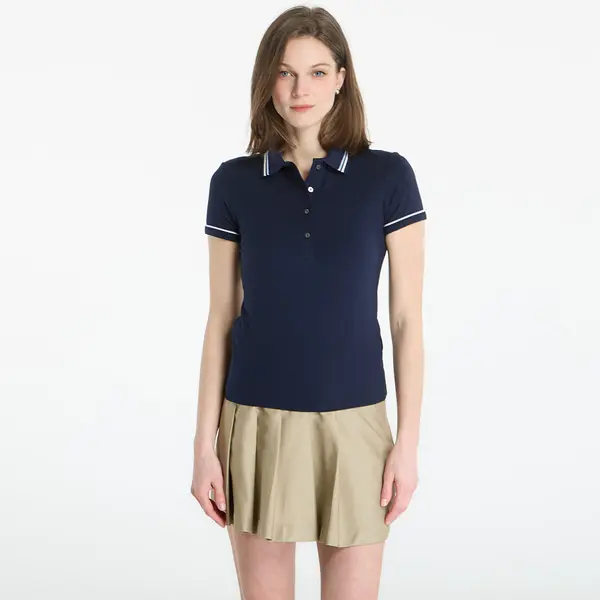 LACOSTE Majice LACOSTE Ribbed Collar Shirt Navy Blue/ Chambray-Flour 38