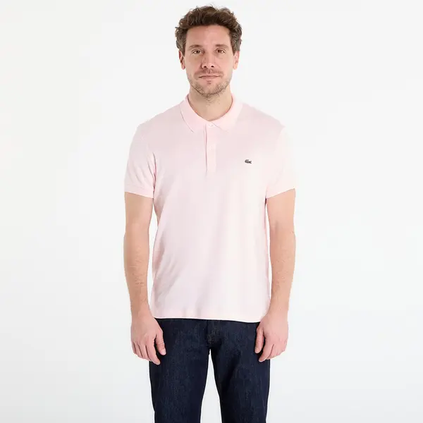 LACOSTE Majice LACOSTE Short Sleeved Ribbed Collar Shirt Flamingo 5