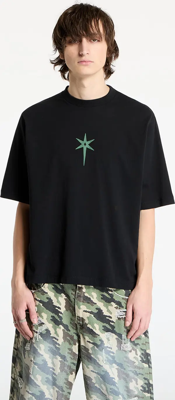 Marcelo Burlon Majice Marcelo Burlon County Goth Boxy T-Shirt Black/ Deep Green XS