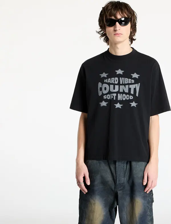 Marcelo Burlon Majice Marcelo Burlon Hard Vibes Boxy T-Shirt Black Anthracite XL