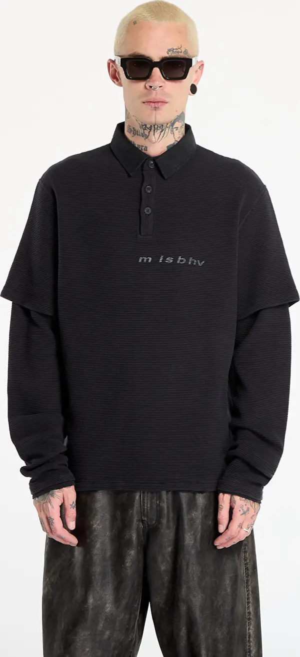 MISBHV Majice MISBHV Layered Polo Longsleeve Washed Black S