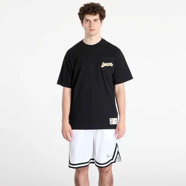 Mitchell & Ness Majice Mitchell & Ness NBA Double Hit Ss Pocket Tee Vintage Logo Lakers Black L